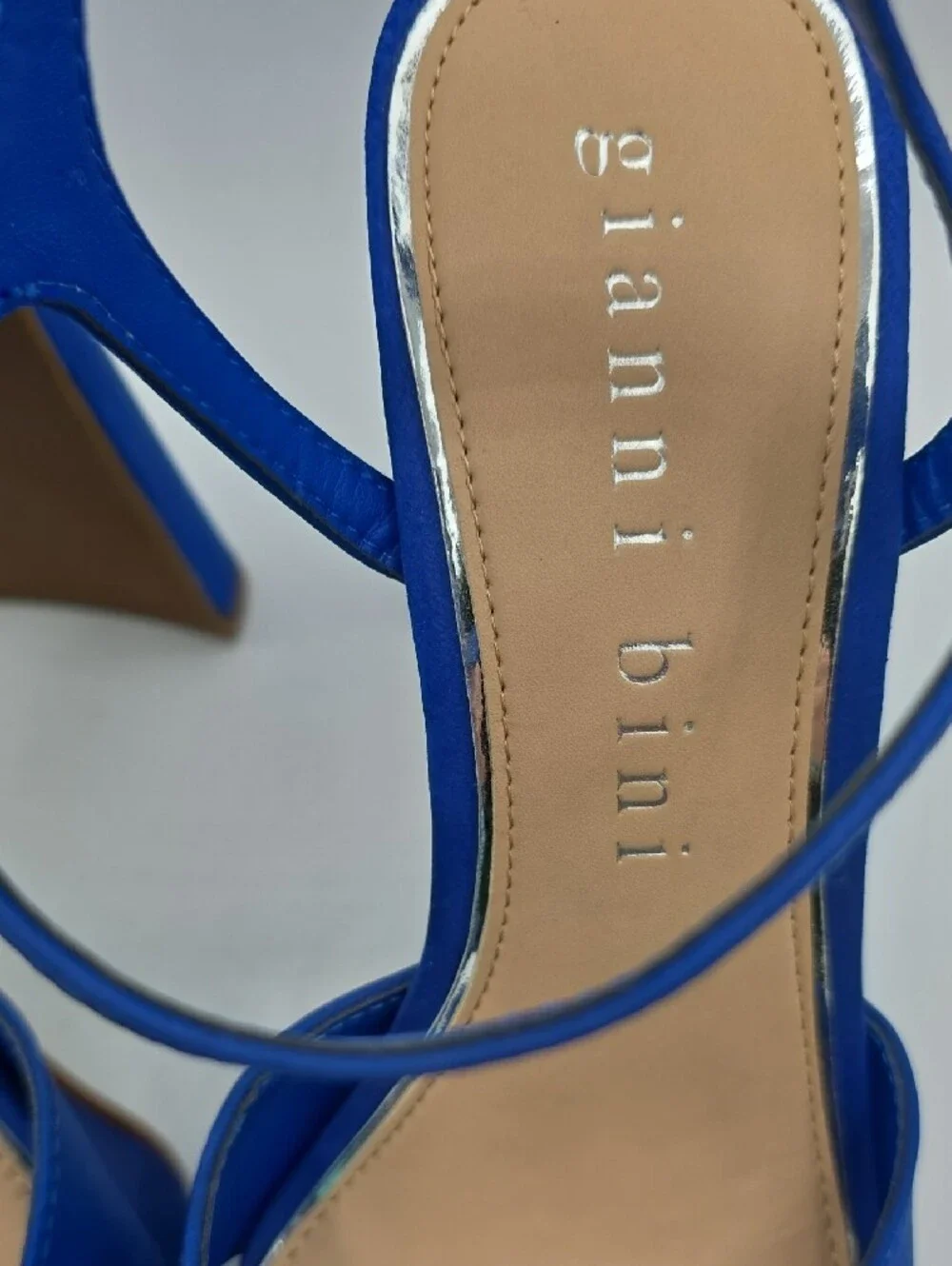 Gianni Bini Royal Blue Strappy Block Platform Heel Sandal